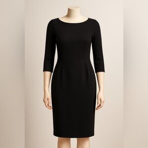 Classic Black LBD Wool Dress